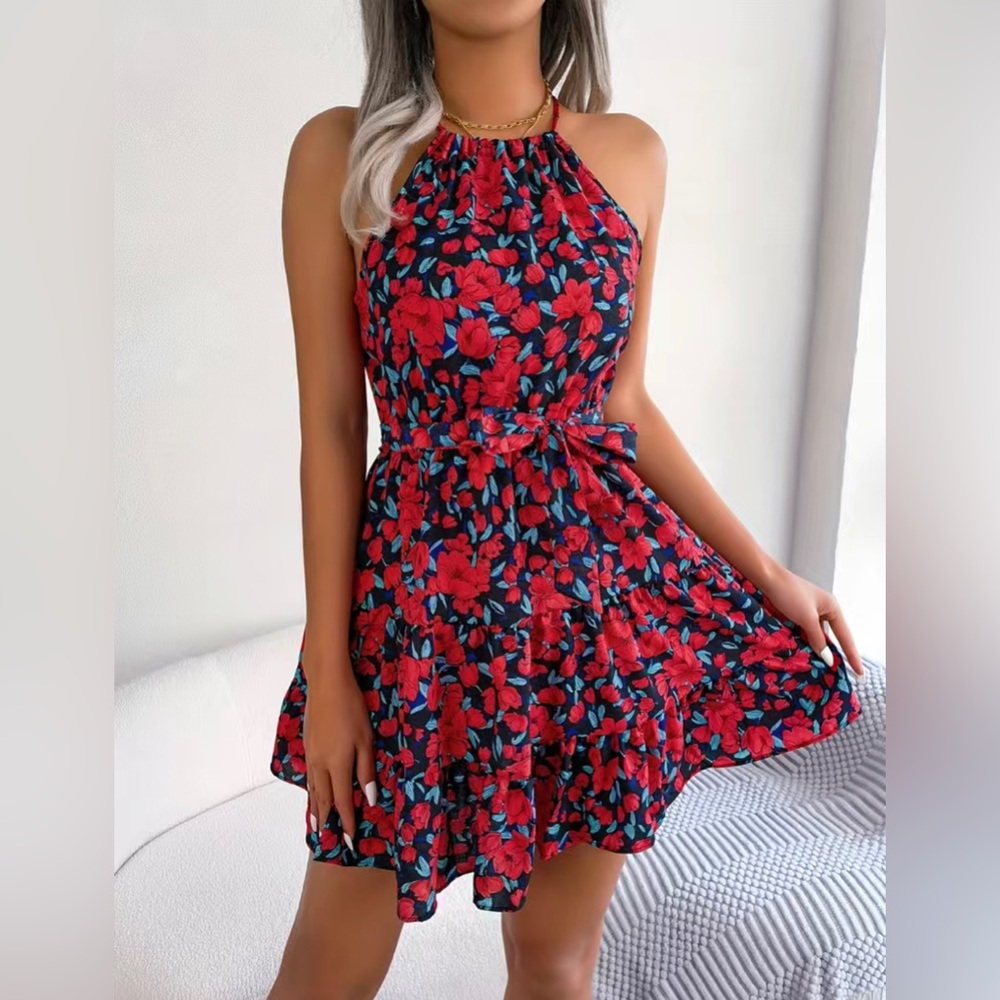 Never worn XL floral sleeveless dress